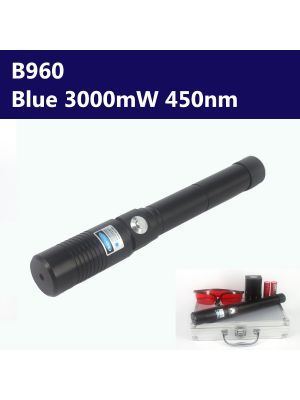 BX8 450nm Adjustable Focus Blue Laser Pointer Laser Pen &3 Switch Modes 26650 BT 