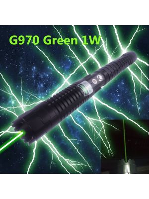G970 is the best powerful green laser pointer. It has the classic 970 style,  excellent heat-dissipation system, and long lifetime rechargeable 26650 li-ion batteries.