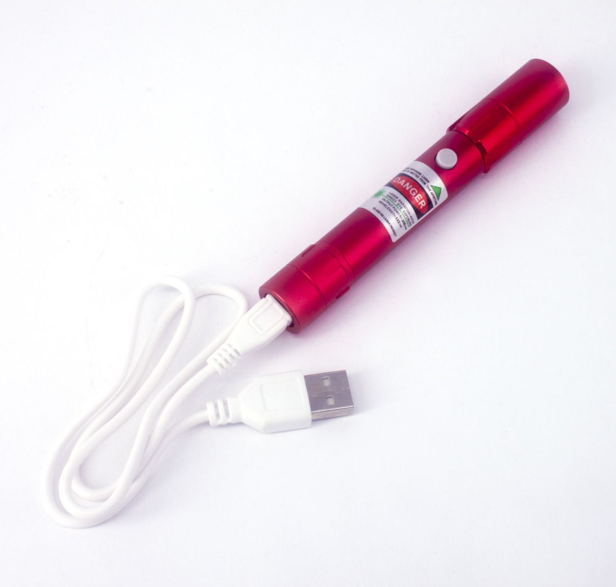 150mW Red Laser Pointer FlashlightStyle FixedFocus BuiltinBattery
