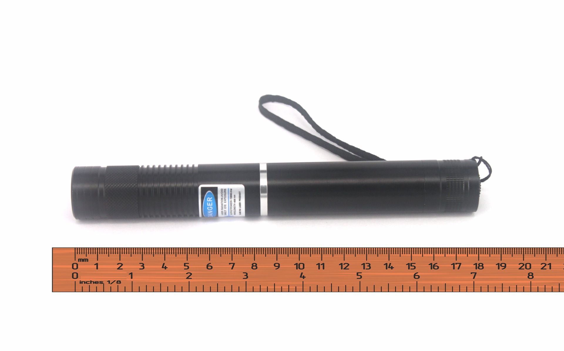 1000mW 450nm Blue High Power Burning Laser Pointer Black Aluminum