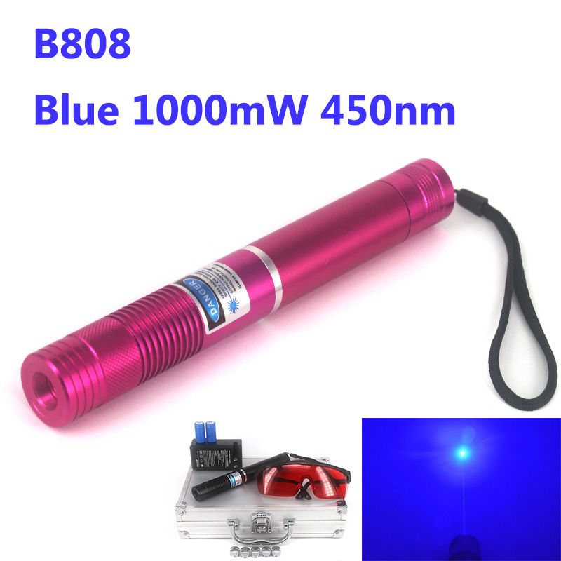 Strong  Laser  Red Pointer Torch Focusable Beam Light 450nm 10000m USB Pattern