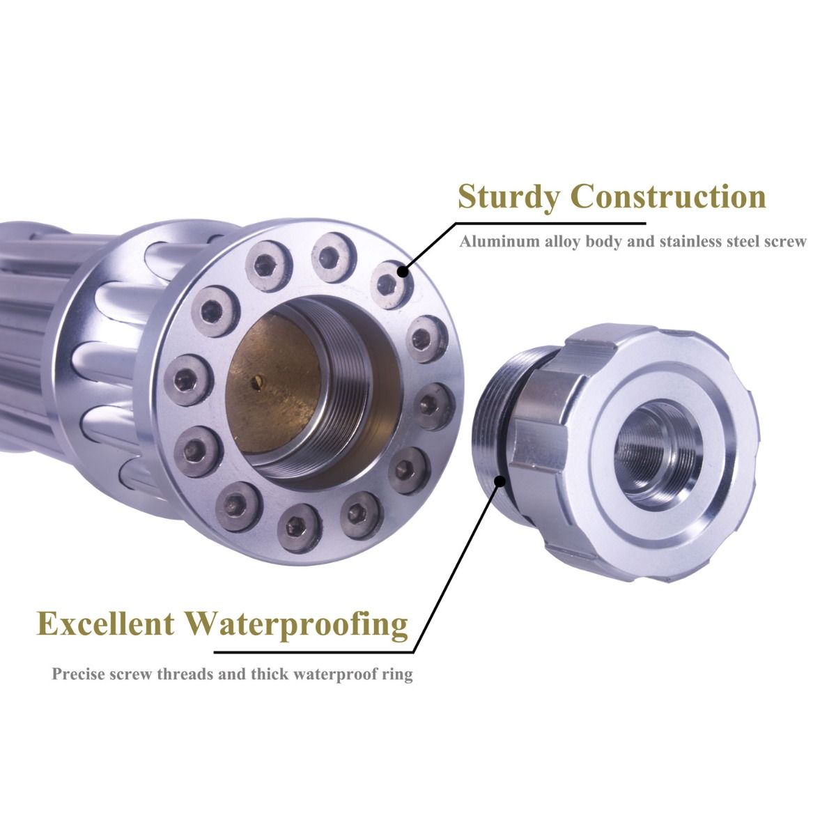 Gatling 1000mW 450nm Blue High Power Burning Laser Pointer Zoomable