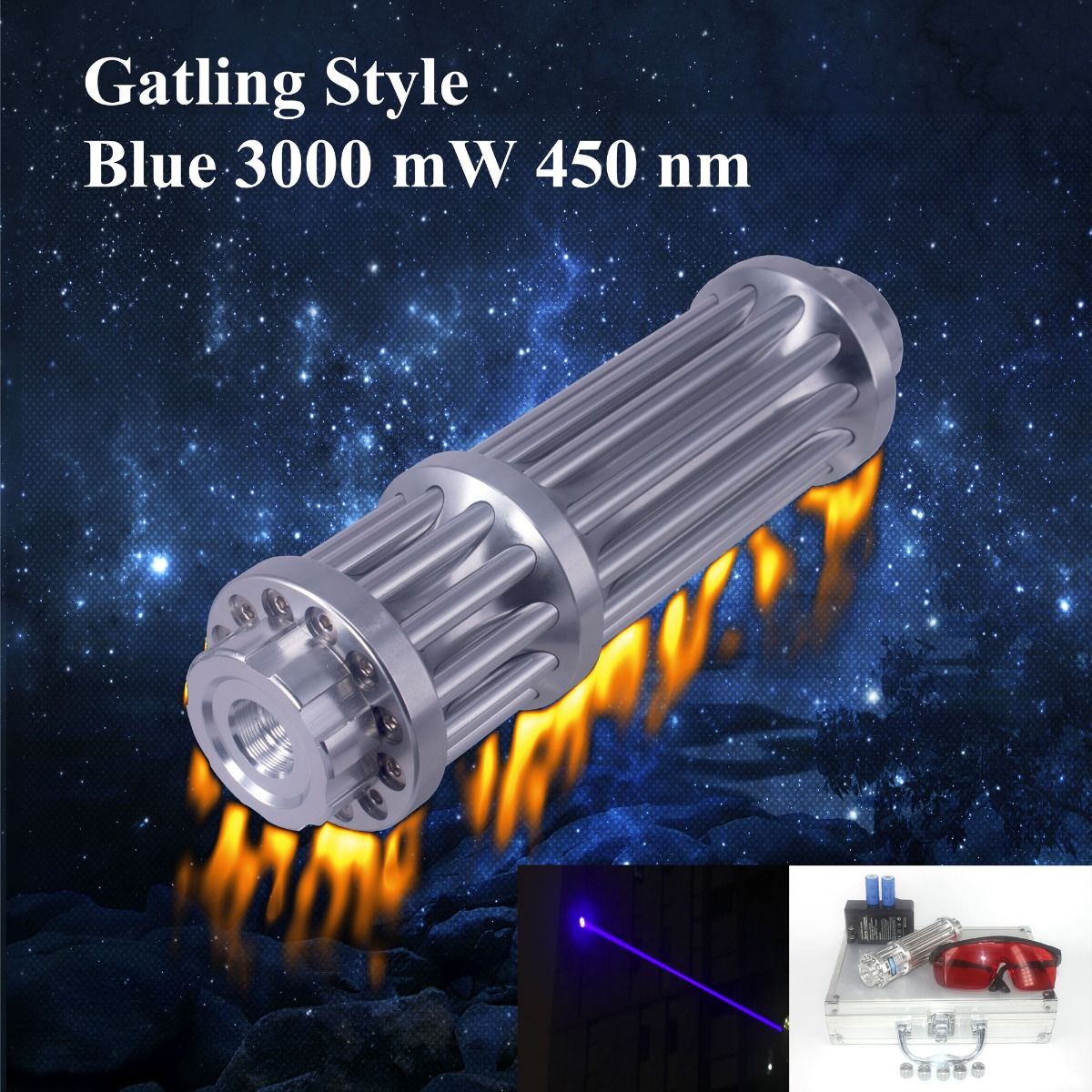 Cool Lightsaber 450nm 50 Watt Strongest Blue Laser Pointer