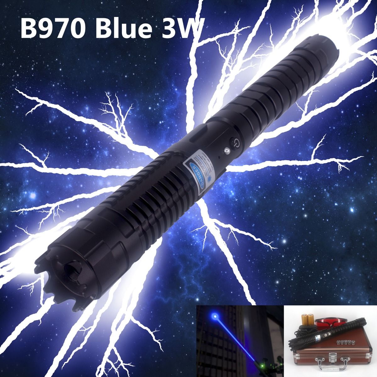3000mw 450nm High Power Blue Burning Laser Pointer Best 3w Laser For Burning Stuff B970 Cool Laser Pointers