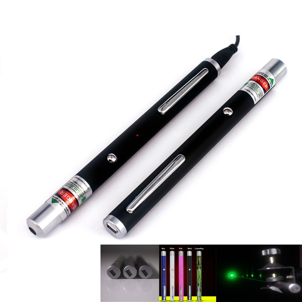 50mW 532nm Green Laser Pen Single-Beam-Spot  Built-in-Rechargeable-Battery-G102 - Cool Laser Pointers