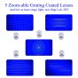 5 zoom-able grating coated lenses used for as laser stage light, star light Lab, DIY
