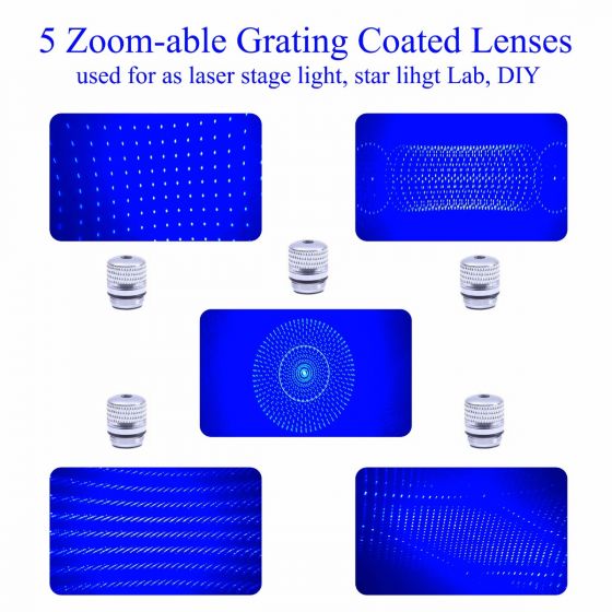 11.28mm Diameter Zoomable Laser Pointer Lens, compatible with almost all laser pointers with interchangeable lens design. 