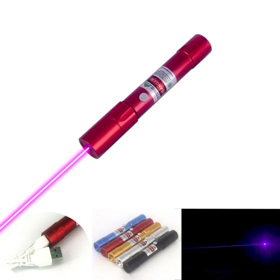 V211 100mW Violet Laser Pointer Flashlight-Shape Fixed-Focus